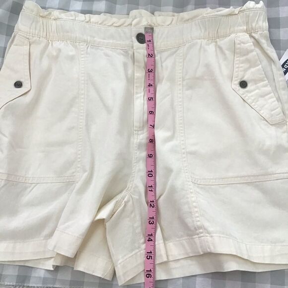 OLD Navy cotton short bermuda ecru off white high rise shorts high waisted Large - Picture 7 of 10